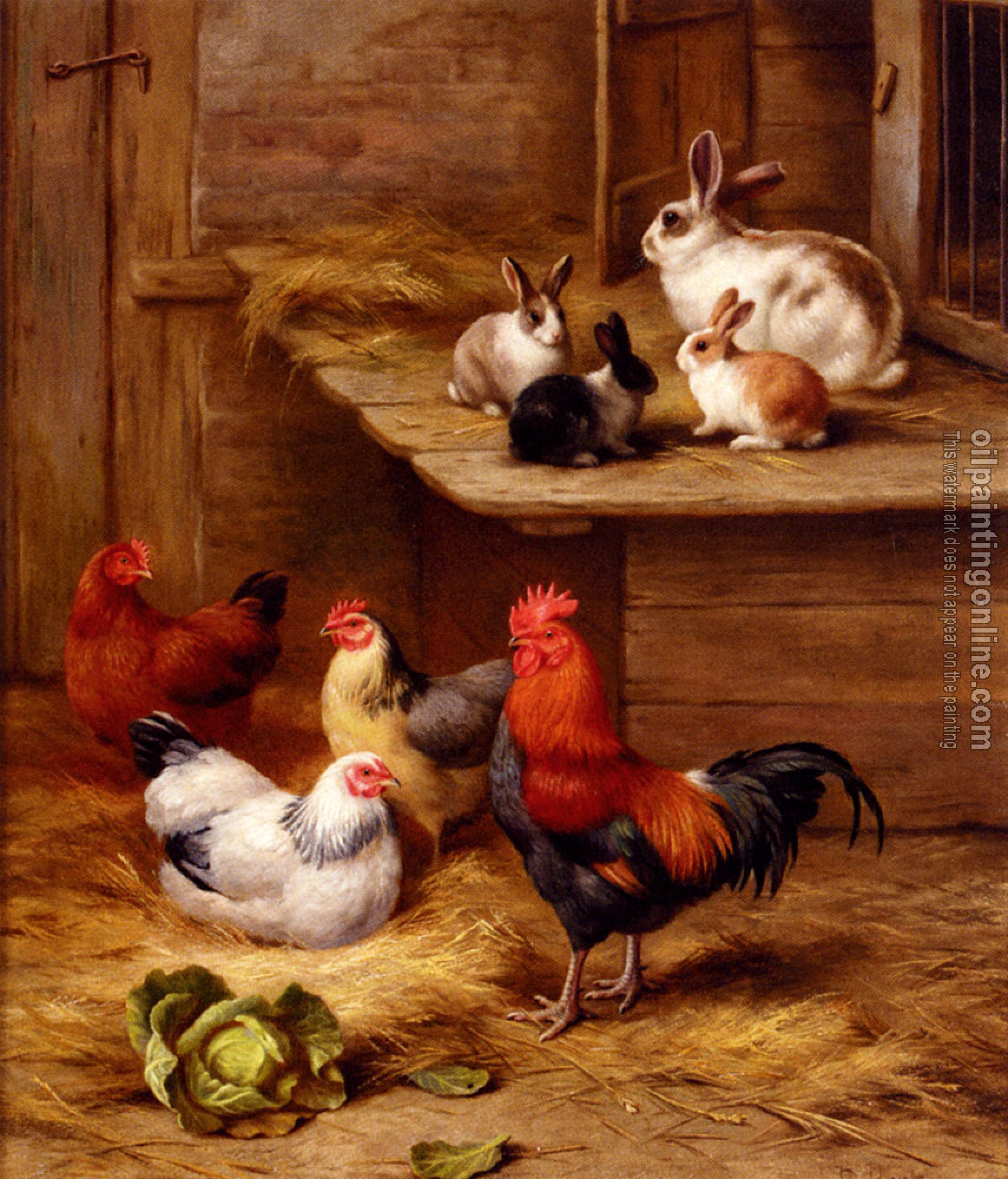 Edgar Hunt - Farmyard Neighbours